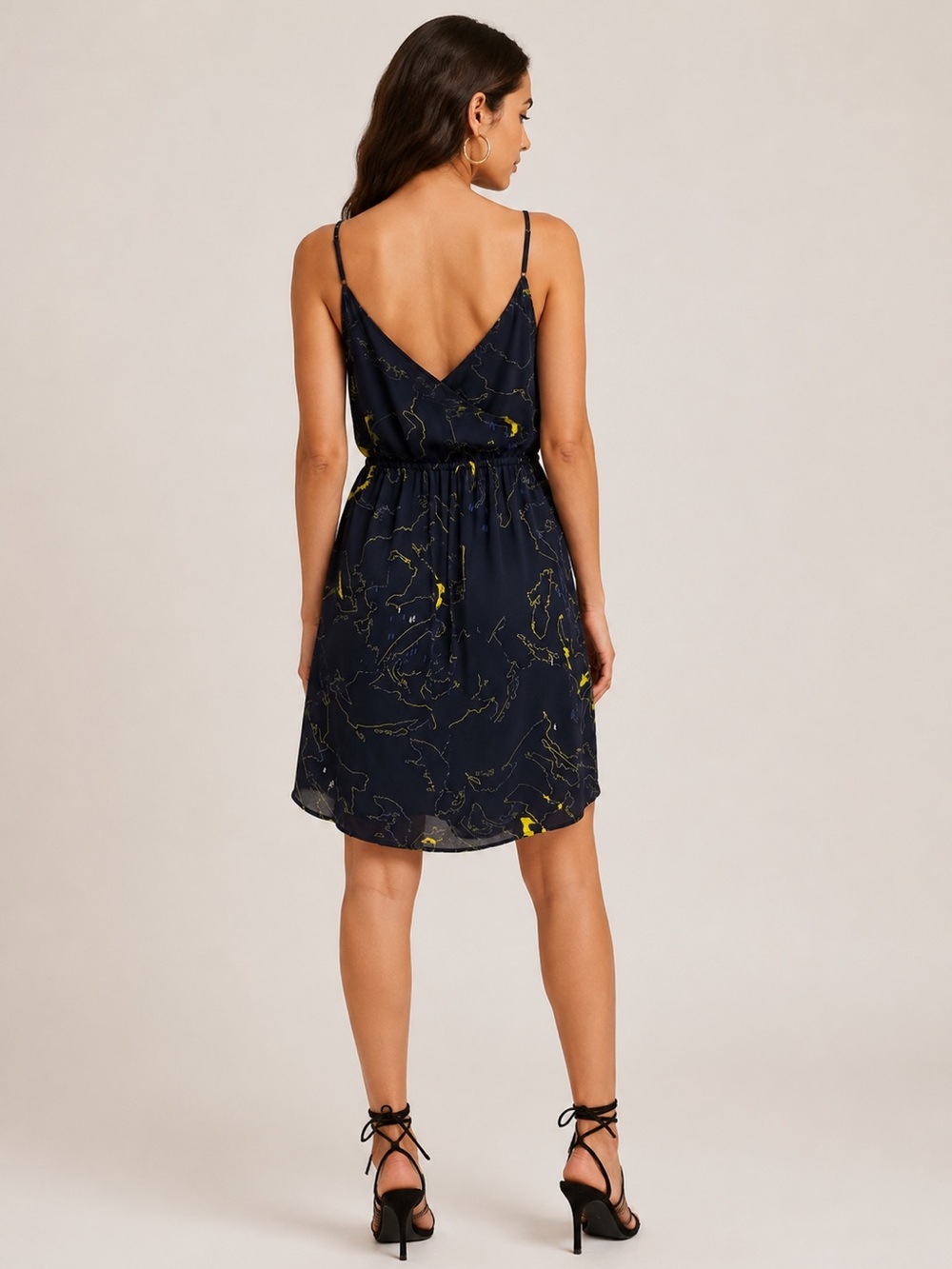 ARITZIA BABATON Casimir dress. Printed navy Size S